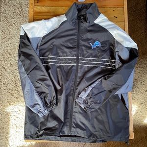 NFL Windbreaker Detroit Lions Mens Large Lightweight Transitional Jacket